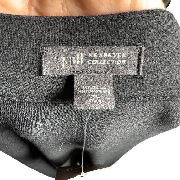 J. Jill Black Wearever black Longline Open Front Cardigan sweater XLT XL tall - Picture 5 of 8